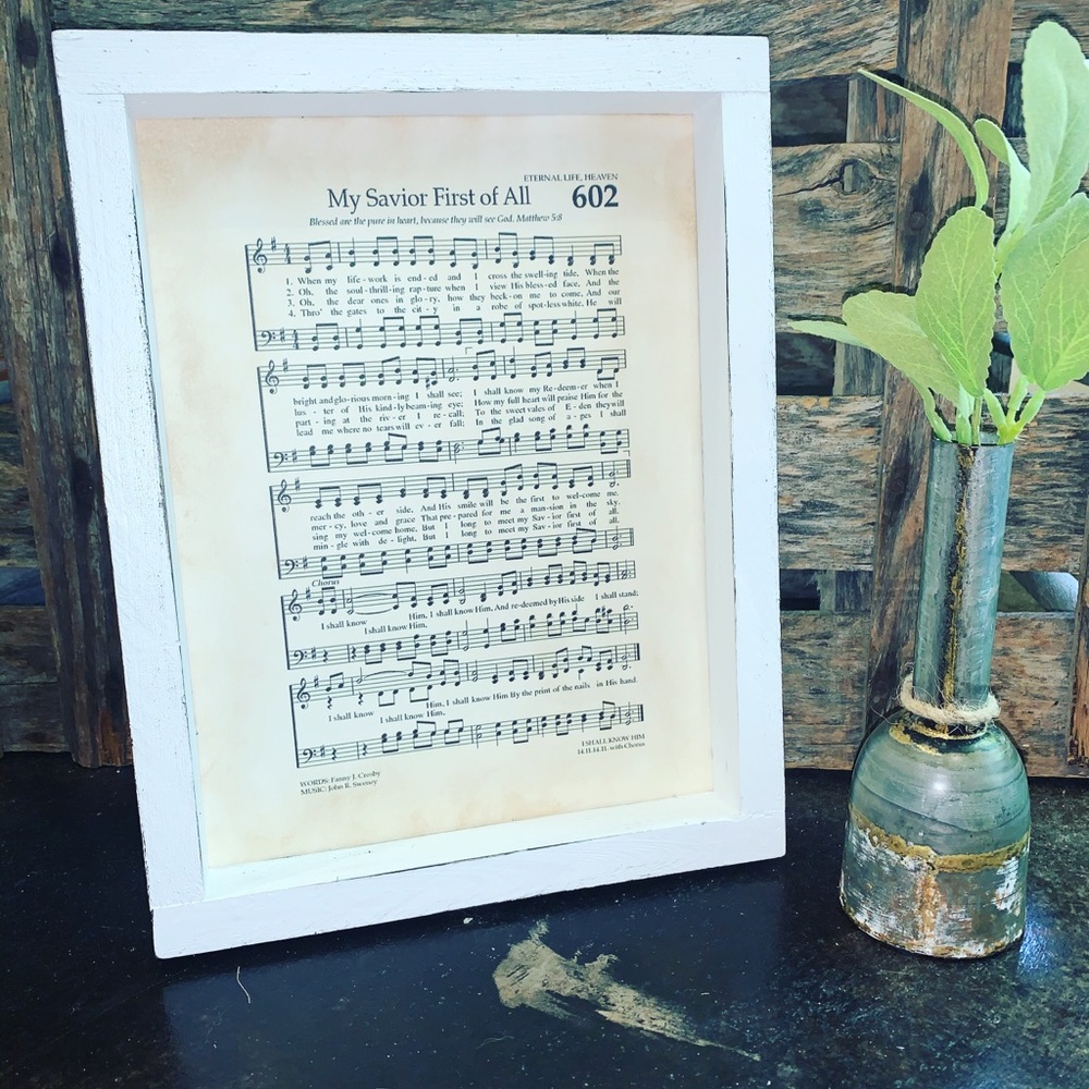 My Savior First Of All - Framed Hymn